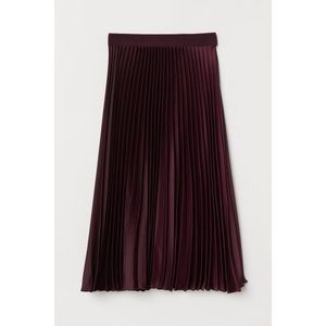 Burgundy Pleated Skirt